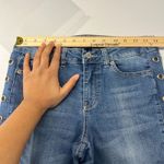 Blue Spice Jeans Womens 7/8 Denim Cotton Blend Stretch Side Leg Grommets Skinny Photo 7