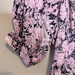 Something Navy  Pink Purple Floral Smocked Maxi Dress Womens XL Boho Casual Photo 6
