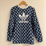 Adidas Trefoil Blue Polka Dot Pullover Sweatshirt Size S Photo 5