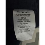 Vince Women’s Blouse Medium Gray/Dark Blue Rayon Nylon Long Sleeve Photo 7