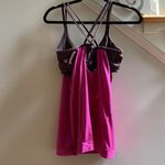 Athleta  Hidden Agenda No Limits Built in Bra Racerback Tank Pink Deep Burgundy M Photo 6