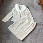 Amanda Smith  Cream Paisely Blazer & Skirt Set SIZE 8P Photo 0