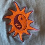 Unif  Y2K sun fire ting yang embroidered crop top tee size S bright‎ side Photo 2