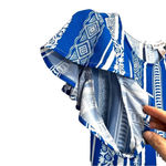 Flying Tomato  Mini Dresses Royal Blue Stripes Print Size L Boho Beach Cocktail Photo 6