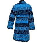 Chico's Sapphire Blue Deepwater Beaded Embroidered Brocade Dress Coat Photo 12
