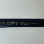 Vintage Leather Shop Women’s Dark Brown Designer Belt with Gold Buckle Size M Black Size M Photo 8