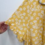 Berkshire Homewear Yellow Floral‎ Ruffle Shortsleeve Button Front Sleep Top 3X Photo 5