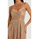 Mac Duggal NWT Ieena 26275 Gold Metallic Ruched A-Line Gown Sz 8 $398 Photo 2