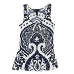INC I.N.C. International Concepts Sequin Sleeveless Top Sz Small Women’s Blue White Photo 10
