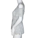 Old Navy  Shirt Womens‎ Medium White Polka Dots Off Shoulder Flowy Ruffle Casual Photo 2