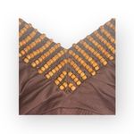 BCBGMAXAZRIA ✿ Silk Blend Sequin Wood Bead Spaghetti Strap Cami Top ✿ Brown ✿ M Photo 2