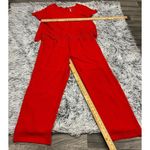 Ny Collection  Women's Laser-Cut‎ Popover Jumpsuit Mandarin Orange XL MSRP 70.00 Photo 8