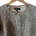 Talbots Beige Metallic Tweed Cropped Jacket Blazer Size 14 Photo 3