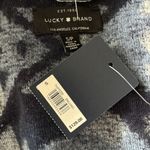 Lucky Brand  Small Draped Cardigan Abstract Open Front Long Sleeve Stretch Blue Photo 5