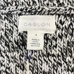 Caslon New Marled Knit Draped Open Front Cardigan Sweater Black White Photo 16