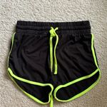 Rue 21 Black and Neon Green Women's Shorts Photo 0