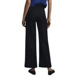 Anthropologie Maeve  Womens Size 31 Tall Black Colette Linen Blend Wide Leg Pants Photo 2