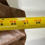 Cavalini  XL faux leather puffer vest hooded winter fall outdoor neutral gorp Photo 8