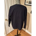 Lands’ End Button Front Shirt & Shell Tank Top Navy Blue eyelet top Women’s 1X Photo 3