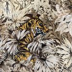Vintage Lena G.I.H. Tiger Jungle Silk Scarf 34x43” Brown Photo 7