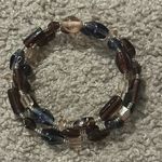 Women’s‎ vintage pink/purple/silver beaded gemstone boho wire bracelet one size Silver Photo 1