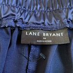 Lane Bryant  Satin High Rise Pull On Wide Leg Pant Navy Womens plus size 24 Photo 10