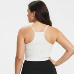 The North Face  Women Ribbed White Ivory  Halter Sports Gym Top Bra Sz XL Photo 1