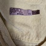 prAna Yellow Textured Pleated Short Sleeve Button Up Shirt XS Gorpcore Normcore Photo 5