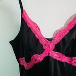 Styles pink & black silky lace cami top Size M Photo 2