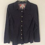 G. H. Bass Cotton button up Blouse. Size Large. Classic. Spring. Cottagecore. Blue Photo 0