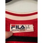 FILA  1911 Red Sequin Crop Tank Top Athletic Ribbed Trim Women Size M Photo 2