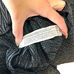 ZARA Micro Dot Pleated Tiered Mini Dress Black Size Medium Photo 8