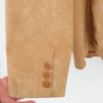 Sonoma Vintage Suede Button Jacket Womens Tan Pockets Western Cowgirl Distressed Size L Photo 4