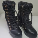 Catherine Malandrino Catharine Malandrino Black Lace-Up Ankle Boots Photo 1