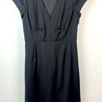 J.Crew  Black Short Sleeve Super 120s 100% Wool Sheath V-neck Dress‎ Photo 0