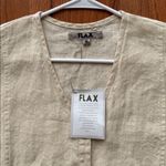 Flax  Natural Linen Button-Front Top Size Medium NWT Photo 1