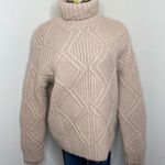 Caslon Women’s Tan Chunky Cable Knit Turtleneck Sweater Size Medium NWT Photo 5