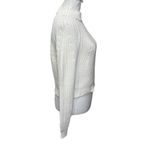 Milly Chunky Knit Fisherman Sweater Women’s Size P White Cropped Pullover Photo 2