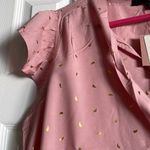 Harvé Benard New Harve Benard Mauve and Gold Leaf Dressy Blouse cap sleeves & bow Photo 3