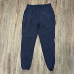 Old Navy Size L Tall High Waisted Twill Jogger Pants Pull On Moire Navy Blue Photo 2