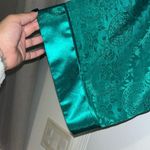 Victoria's Secret Vintage Victoria’s Secret Gold Label Satin Kimono Robe | Emerald Green One Size Photo 6