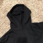 Alo Yoga  Black Cropped Hoodie Top Small Photo 2