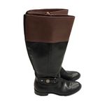 Tommy Hilfiger Knee High Riding Boots Brown Black 9.5 Wide Calf Photo 1