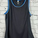 Tail Tech Waffle Tank Top Black Teal & White Edges Performance Fabric M NWT Size M Photo 1