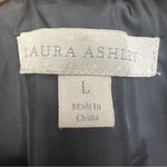 Laura Ashley  Black White‎ Animal Print Vest Puffy Designer Stripe Womens Large Photo 9