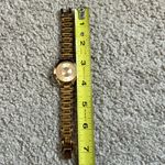 Anne Klein women’s vintage gold tone bracelet wristwatch OS measurements shown Photo 6