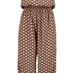 Bishop and Young Pia Jumpsuit: Stylish Brown Patterned Jumpsuit Photo 0