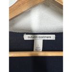 autumn cashmere  Navy Perforated Stretch Crepe Knit Top Large Photo 1