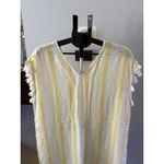 C&C California  Women's Yellow White Stripped Cotton CoverUp  Size Large‎ Photo 1