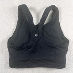 Lululemon  Sports Bra Women's Size 4 black Strappy Gorpcore Workout Gym Running Photo 0
